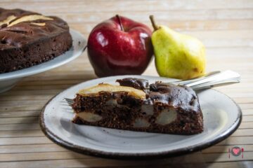 Torta cacao e pere
