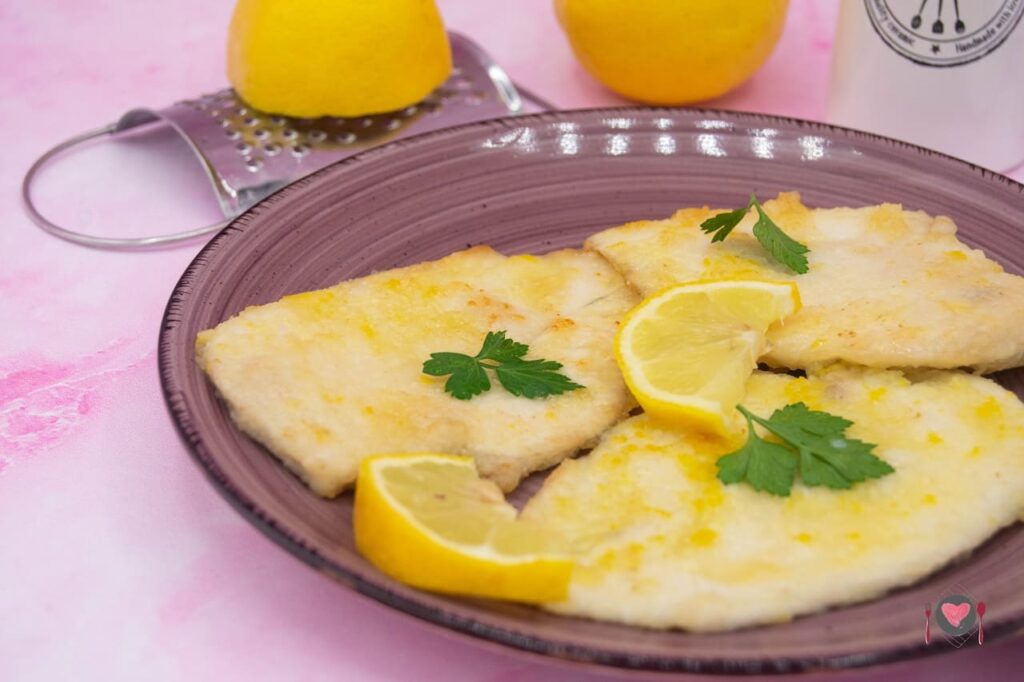 La foto raffigurante le scaloppine al limone
