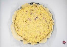 Torta salata patate e speck ( con pasta gluten free )