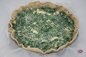 Torta salata spinaci e mozzarella ( con pasta gluten free )