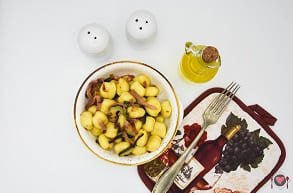 La foto raffigurante i nostri gnocchetti zucchine e speck pronti per essere gustati