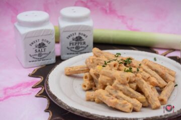 La foto raffigurante la pasta gamberetti e panna