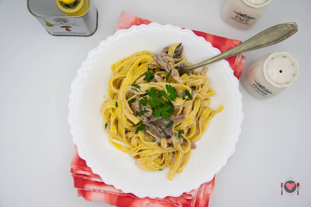 Tagliatelle Alla Boscaiola ( Ricetta Facile In 35 Minuti )