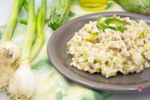 Home page Risotto salsiccia e zucchine