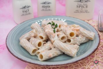 La foto raffigurante la pasta al salmone e Philadelphia