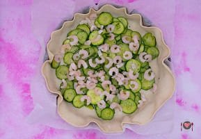 L'immagine raffigurante le zucchine e gamberetti per la preparazione della Torta salata zucchine e gamberetti