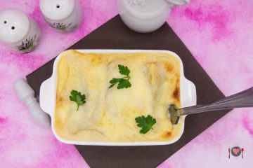 La foto raffigurante i finocchi gratinati al forno pronti