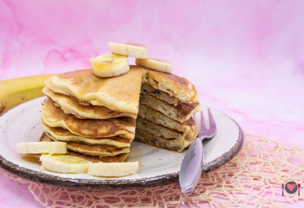 La foto raffigurante i nostri gustosissimi pancake alle banane