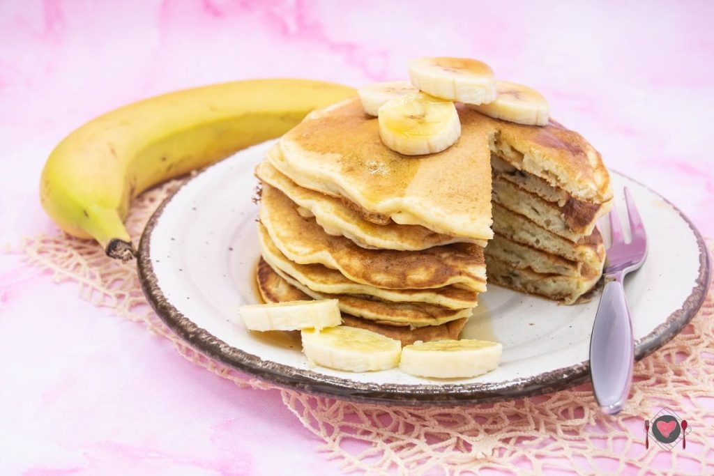 La foto raffigurante i pancake alle banane