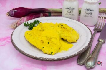 La foto raffigurante le scaloppine allo zafferano