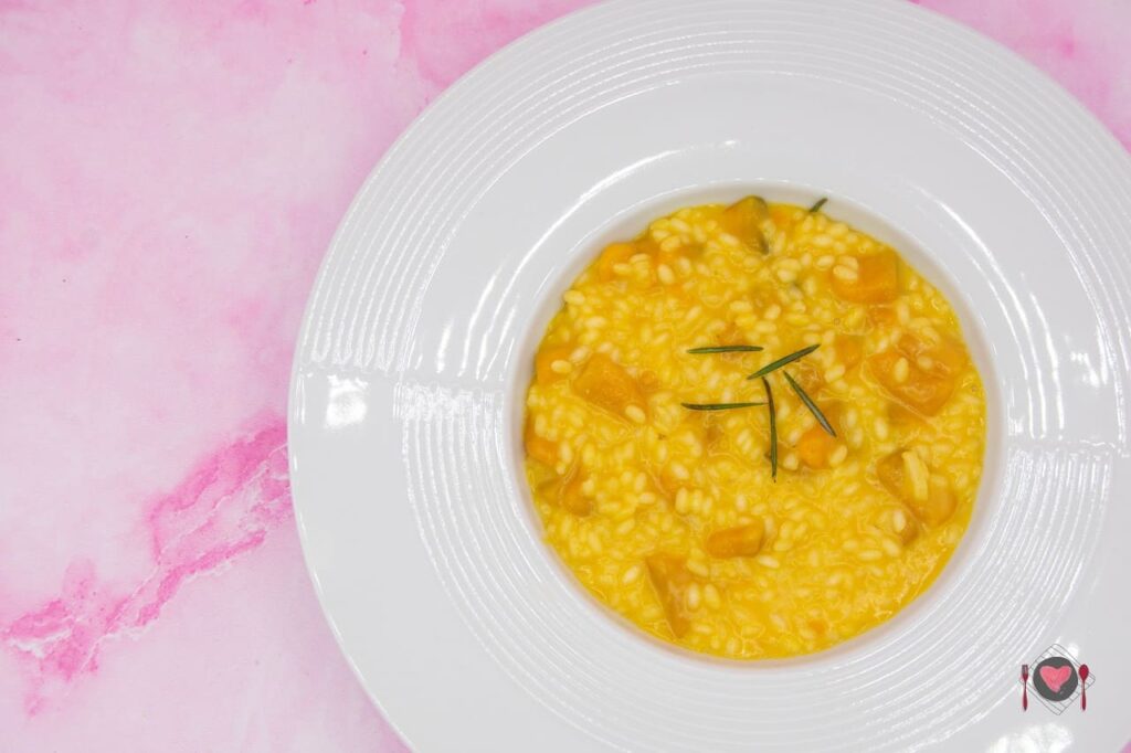 La foto raffigurante il risotto con la zucca
