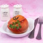 Pomodori ripieni di riso ( con 8 foto passo passo ) La foto raffigurante i deliziosi pomodori ripieni di riso