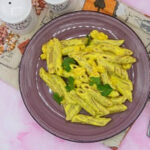 La foto raffigurante la ricetta della pasta gamberetti e zafferano