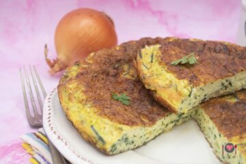 La foto raffigurante la frittata con gli agretti