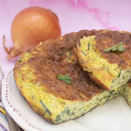 La foto raffigurante la frittata con gli agretti
