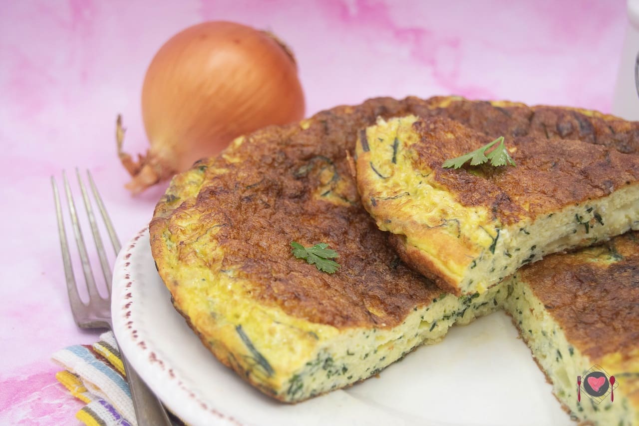 La foto raffigurante la frittata con gli agretti
