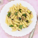 Pasta speck e zucchine ( irresistibile in 40 minuti ) La foto raffigurante la ricetta veloce della pasta speck e zucchine