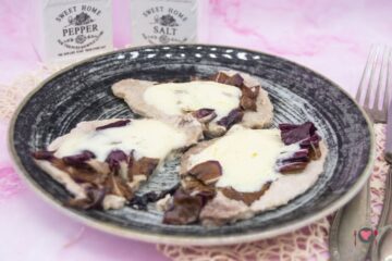 La foto raffigurante le scaloppine al radicchio e gorgonzola