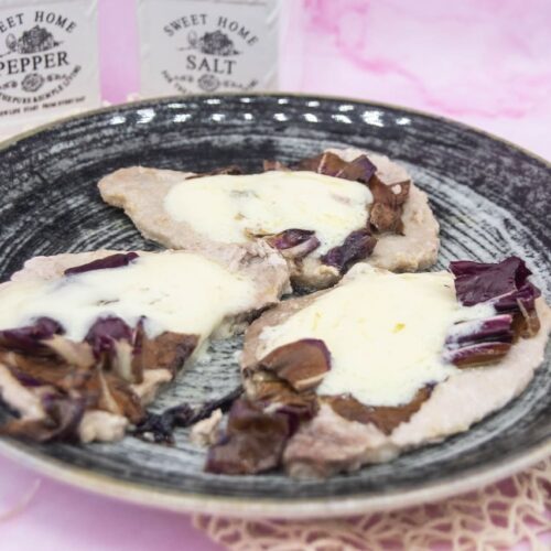 La foto raffigurante le scaloppine al radicchio e gorgonzola